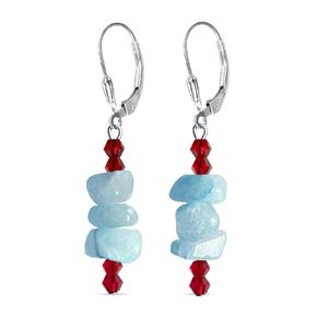 Irregular Raw Red Garnet Stone Drop Earrings for Women,Vertical Bar Natural Genuine Rough Crystal Quartz Gemstone Dangle Earrings Jewelry for Her (A02_Garnet)