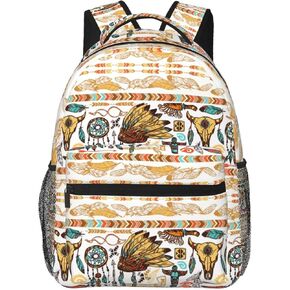 Native American Backpack Casual Hiking Camping Travel Backpacks Lightweight Daypack Bag Women Men Bookbag