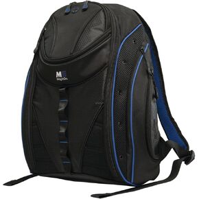 Mobile Edge ​​Express 2.0 Laptop Backpack for Men and Women, Compatible withPC and Mac Laptops 16-17 Inch, Travel Work Business Computer Bag, MEBPE72, Black with Red Trim