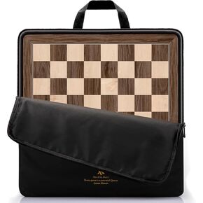 A&A 18.875" Professional Wooden Tournament Chess Board/African Palisander & Maple Inlaid / 2.0" Squares w/o Notation