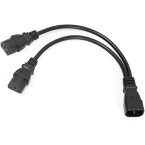 LBSC UPS Server Y Splitter C14 to 2 x C13 Power Extension Cable