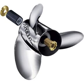 Michigan Wheel 993143 Apollo B-Series 3-Blade Stainless Steel Propeller - RH, 13-3/8" Diameter x 15" Pitch