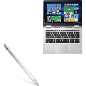 قلم BoxWave متوافق مع Lenovo Yoga 710 (14) - قلم AccuPoint Active Stylus، قلم إلكتروني مع طرف فائق الدقة لجهاز Lenovo Yoga 710 (14) - فضي معدني