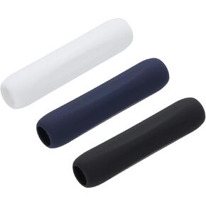 MECCANIXITY 3pcs Pen Grip Silicone Case Silicone Ergonomic Design Sleeve Holder for 1st and 2nd Generation Stylus Pens, Black Pink Blue