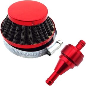 60mm Air Filter 6mm CNC Fuel Filter For GY6 Moped Scooter ATV Dirt Bike Motorcycle 50cc 110cc 125cc 150cc 200cc Atvs Dirt Bikes Go Karts Quad 4 Wheeler D-006-60mm