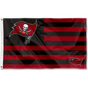 Tampa Bay Buccaneers USA American Nation Stripes 3x5 Grommet Flag