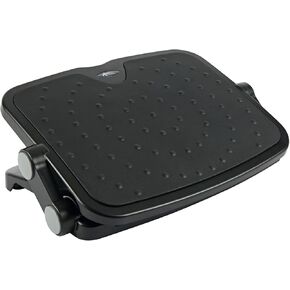 Alera ALEFS112 14 in. W x 19.63 in. D x 3.75 in. to 7.5 in. H Soft Cushioned Ergonomic Footrest - Black