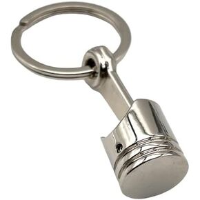 Automotive parts metal car parts model engine piston keychain car key motorcycle key pendant