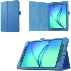 Asng Case for Samsung Galaxy Tab A 9.7 Folio Case - Slim Fit Premium Vegan Leather Cover for Samsung Tab A 9.7-Inch Tablet SM-T550, SM-P550 (with Auto Sleep/Wake Feature) (Black)