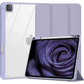Case for iPad Pro 11 inch Case 2022/2021/ 2020, Protetive Case with Pencil Holder, Stand Clear Back Cover for iPad Pro 11 4th Generation / 3rd Gen / 2nd Gen, Auto Sleep/Wake, Black