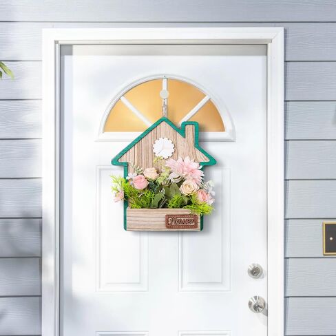 Front Door Decor Wreaths - Spring Front Door Wreaths - Handmade, Durable Door Wreaths - Perfect Wall Decor for Outdoor Interiors - Rustic Farmhouse Style Front Door Wreaths in Saudi Arabia