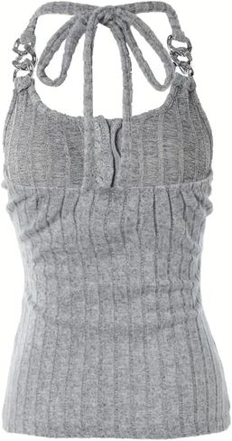 Womens Rib Knit Button Tank Tops Summer Sleeveless Casual Fashion Basic Solid Shirts in Saudi Arabia