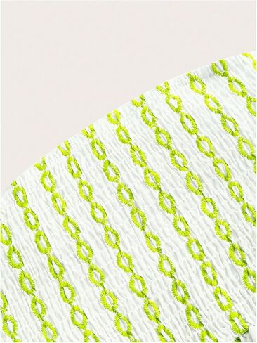 WDIRARA Women's Graphic Print Flared Hem Ruffle Shirred Bandeau Tops Strapless Sleeveless Boho Tube in Saudi Arabia
