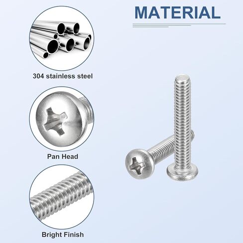 600Pcs Nuts and Bolts Assortment Kit, 6-32#8-32#10-24 Phillips Pan Head Machine Screws, 304 Stainless Steel 1/2", 1/4", 5/8", 3/4", 1" Screws Assortment Kit with Storage Case in Saudi Arabia