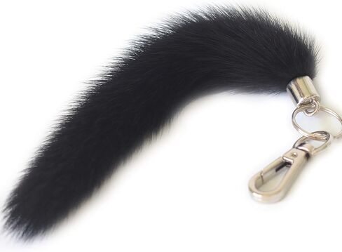 Real Raccoon Tail Fur Cat Bites Toy with Three Section Retractable Carbon Fiber Rod (Marten) in Kuwait