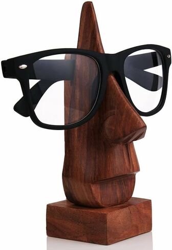 حامل النظارات الخشبي المصنوع يدويًا من AnNafi® | حامل عرض النظارات على شكل الأنف | حامل نظارات شمسية من المواصفات | حامل نظارات مصنوع يدويًا من الخشب | حامل عرض على شكل وجه in Kuwait
