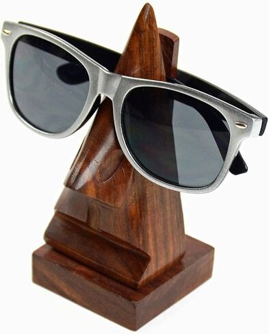 حامل النظارات الخشبي المصنوع يدويًا من AnNafi® | حامل عرض النظارات على شكل الأنف | حامل نظارات شمسية من المواصفات | حامل نظارات مصنوع يدويًا من الخشب | حامل عرض على شكل وجه in Kuwait