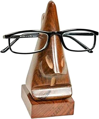 حامل النظارات الخشبي المصنوع يدويًا من AnNafi® | حامل عرض النظارات على شكل الأنف | حامل نظارات شمسية من المواصفات | حامل نظارات مصنوع يدويًا من الخشب | حامل عرض على شكل وجه in Kuwait