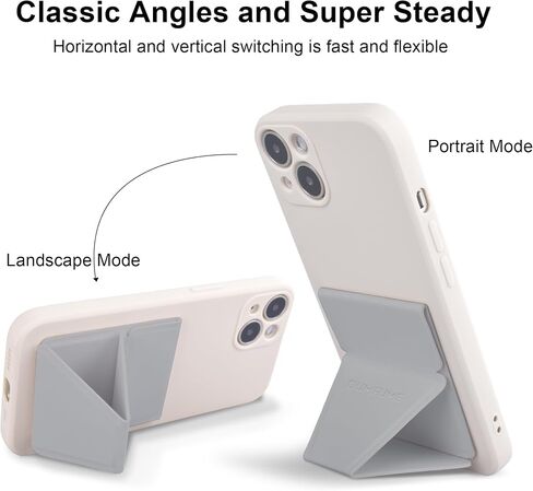 Cell Phone Kickstand Vertical and Horizontal Phone Stand for Desk, Adjustable Phone Holder Stand Magnetic Car Mount Compatible with iPhone 15/14/13/12 All Smartphones Black in Saudi Arabia
