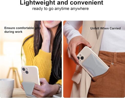 Cell Phone Kickstand Vertical and Horizontal Phone Stand for Desk, Adjustable Phone Holder Stand Magnetic Car Mount Compatible with iPhone 15/14/13/12 All Smartphones Black in Saudi Arabia