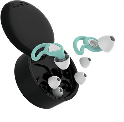 سدادات الأذن - فائقة النعومة، نوم قابل للتخصيص، السفر، الحساسية، حماية من الضوضاء، لعزل إلغاء الصوت، تقليل يصل إلى -30 ديسيبل، NRR 15، قابلة لإعادة الاستخدام ومستدامة (أخضر) in Kuwait