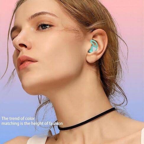 سدادات الأذن - فائقة النعومة، نوم قابل للتخصيص، السفر، الحساسية، حماية من الضوضاء، لعزل إلغاء الصوت، تقليل يصل إلى -30 ديسيبل، NRR 15، قابلة لإعادة الاستخدام ومستدامة (أخضر) in Kuwait