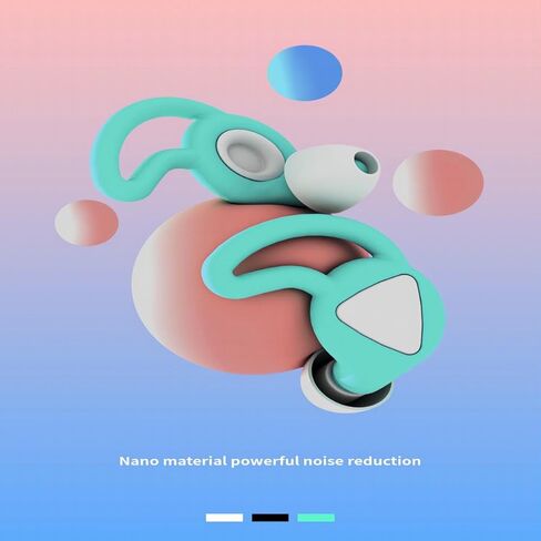 سدادات الأذن - فائقة النعومة، نوم قابل للتخصيص، السفر، الحساسية، حماية من الضوضاء، لعزل إلغاء الصوت، تقليل يصل إلى -30 ديسيبل، NRR 15، قابلة لإعادة الاستخدام ومستدامة (أخضر) in Kuwait