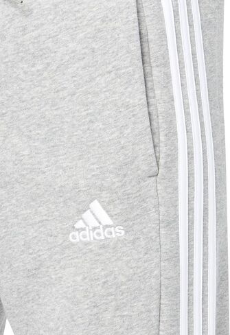 adidas Men's Essentials Fleece 3-Stripes Tapered Cuff Pants, Medium Grey Heather in Saudi Arabia