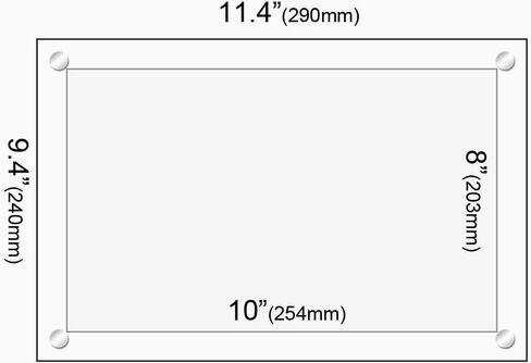 NC Clear Acrylic Picture Frame, Beveled Frameless Plexiglass, Photo with Standoff Photo Frame, Desktop Frameless Display Self Standing for Document Certificate Artwork (8x10) in Saudi Arabia