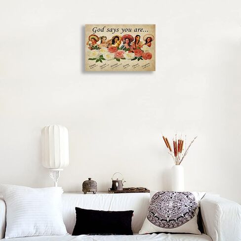 Psalm23 Wall Art Framed Quotes Poster Vintage The Lord Is My Shepherd Wall Art Bible Verse Poster Canvas Inspirational Scripture Posters Framed (16x24 inch) in Saudi Arabia