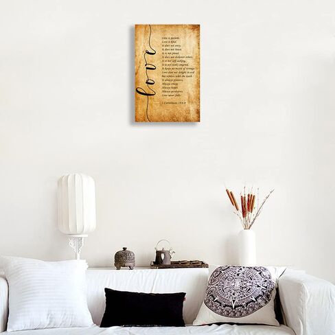 Psalm23 Wall Art Framed Quotes Poster Vintage The Lord Is My Shepherd Wall Art Bible Verse Poster Canvas Inspirational Scripture Posters Framed (16x24 inch) in Saudi Arabia