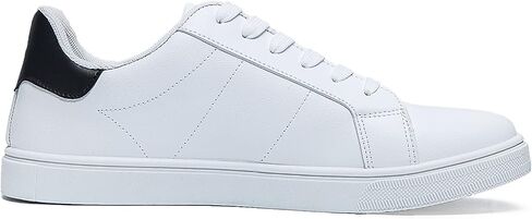 Classic Walking Shoes Lightweight Comfort Lace up Fashion Sneakers Faux Leather White Sneakers for Men,Breathable Fashion Shoes，Mens Sneakers，Everyday Low Top Sneaker for Men - Men's Casual ShoesClassic Walking Shoes Rubber Sole, Durable，Men's Casual Shoe in Saudi Arabia