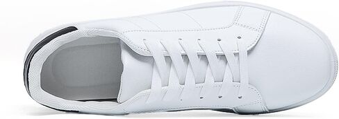 Classic Walking Shoes Lightweight Comfort Lace up Fashion Sneakers Faux Leather White Sneakers for Men,Breathable Fashion Shoes，Mens Sneakers，Everyday Low Top Sneaker for Men - Men's Casual ShoesClassic Walking Shoes Rubber Sole, Durable，Men's Casual Shoe in Saudi Arabia