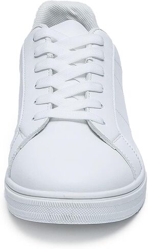 Classic Walking Shoes Lightweight Comfort Lace up Fashion Sneakers Faux Leather White Sneakers for Men,Breathable Fashion Shoes，Mens Sneakers，Everyday Low Top Sneaker for Men - Men's Casual ShoesClassic Walking Shoes Rubber Sole, Durable，Men's Casual Shoe in Saudi Arabia