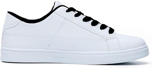 Classic Walking Shoes Lightweight Comfort Lace up Fashion Sneakers Faux Leather White Sneakers for Men,Breathable Fashion Shoes，Mens Sneakers，Everyday Low Top Sneaker for Men - Men's Casual ShoesClassic Walking Shoes Rubber Sole, Durable，Men's Casual Shoe in Saudi Arabia