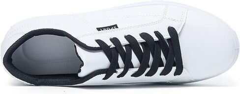 Classic Walking Shoes Lightweight Comfort Lace up Fashion Sneakers Faux Leather White Sneakers for Men,Breathable Fashion Shoes，Mens Sneakers，Everyday Low Top Sneaker for Men - Men's Casual ShoesClassic Walking Shoes Rubber Sole, Durable，Men's Casual Shoe in Saudi Arabia