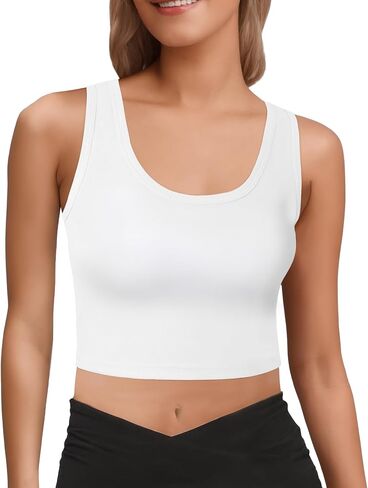 1PCS Crop Tank Tops for Women, Racerback Tank Top for Women Trendy, Cropped Workout Summer Tops for Women 2024 Running Yoga in Saudi Arabia