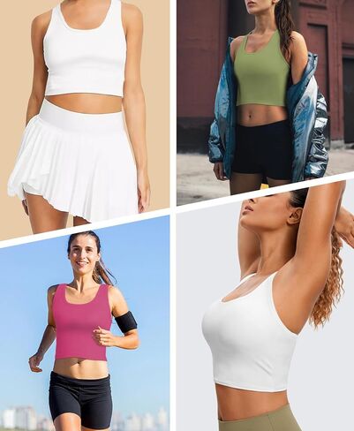 1PCS Crop Tank Tops for Women, Racerback Tank Top for Women Trendy, Cropped Workout Summer Tops for Women 2024 Running Yoga in Saudi Arabia