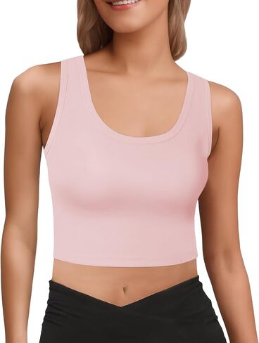 1PCS Crop Tank Tops for Women, Racerback Tank Top for Women Trendy, Cropped Workout Summer Tops for Women 2024 Running Yoga in Saudi Arabia