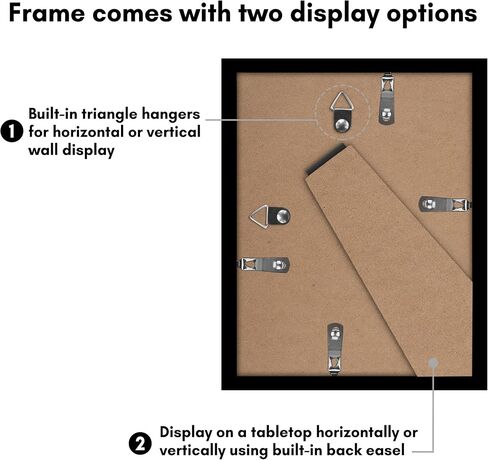 Americanflat 5x6 Picture Frame with Polished Plexiglass - Set of 5 - Use as 2x3 Frame with Mat or 5x6 Frame Without Mat - Galleria Collection - Gallery Frames for Tabletop and Wall Display - Black in Saudi Arabia
