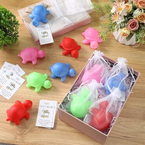 24 Sets Inspirational Gift Turtle Night Light Turtle Birthday Decorations Motivational Employee Staff Coworker Graduation Appreciation Gifts Turtle Party Decorations for Men Women Boys Girls in Saudi Arabia