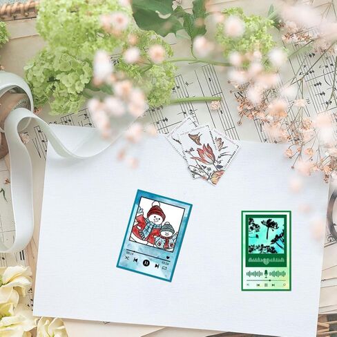 GLOBLELAND Music Player Border Clear Stamps Music Silicone Clear Stamp Seals Transparent Stamps for DIY Scrapbooking Cards Making Photo Album Journal Home Decoration in Saudi Arabia