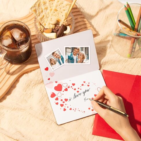 Wood Anniversary Card, Romantic Birthday Card for Husband Wife, I Love You This Much Anniversary Cards for Boyfriend Girlfriend Her Him, Best Wedding Anniversary Card Gifts in Saudi Arabia