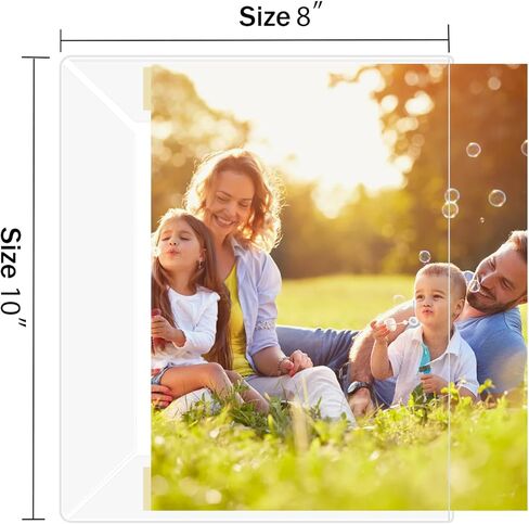 4x6 Inch Acrylic Picture Frames, Clear Photo Frame for Wall with Tape, No Drilling Frameless Picture Frames, Pack of 5 Floating Hanging Picture Frames 4 x 6 for Home, School, Office in Saudi Arabia