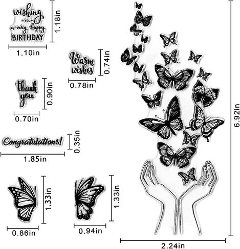Dragonfly Clear Stamps for Card Making Decoration Scrapbooking Supplies, Flowers Background Clear Stamps Animals Background Transparent Rubber Stamps for Paper Card Photo Album Crafting Supplies in Saudi Arabia