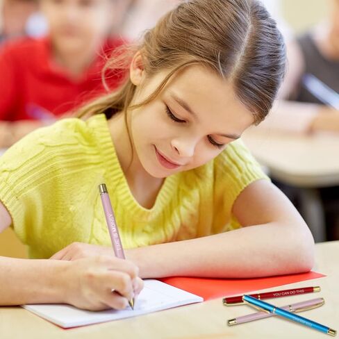 مجموعة أقلام معدنية ملهمة مكونة من 12 قطعة، قلم حبر جل اقتباسات تحفيزية ملهمة للنساء ملحقات أقلام مكتب رائعة للمدرسة، واللوازم المكتبية، حبر أسود 0.5 مم in Saudi Arabia