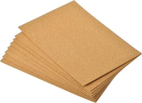 uxcell 4pcs 8.3" x 11.8" Self Adhesive Cork Sheets 1mm Thick A4 Rectangle Cork Table Mat Cup Backing Coaster Cork Board Wall Tiles in Saudi Arabia