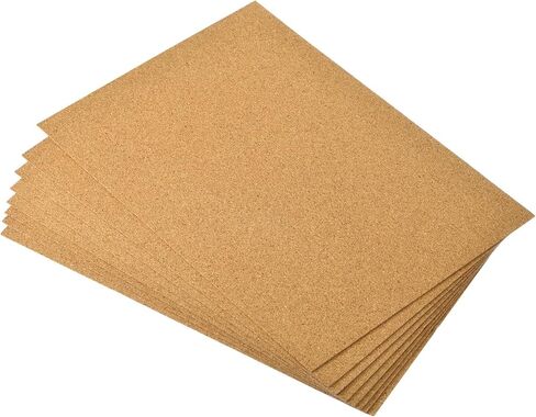 uxcell 4pcs 8.3" x 11.8" Self Adhesive Cork Sheets 1mm Thick A4 Rectangle Cork Table Mat Cup Backing Coaster Cork Board Wall Tiles in Saudi Arabia