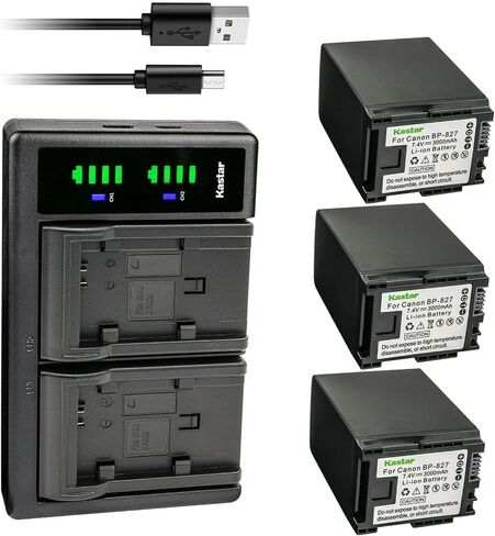 Kastar LTD2 USB Battery Charger Replacement for Canon BP-809 BP-819 BP-827 Battery, Canon VIXIA HF11, VIXIA HF20, VIXIA HF21, VIXIA HF100, VIXIA HF200 Cameras in Saudi Arabia