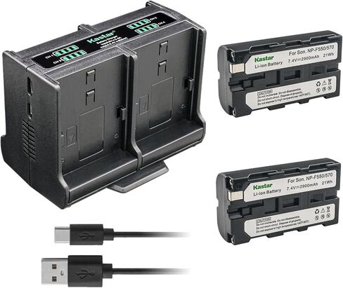 Kastar Quadruple Battery Charger Compatible with Sony NP-F330 NP-F550 NP-F570 NP-F730 NP-F750 NP-F770 NP-F780Exp NP-F930 NP-F950 NP-F960 NP-F970 NP-F970Pro NP-F980Exp NP-F990 NP-F990Exp in Saudi Arabia